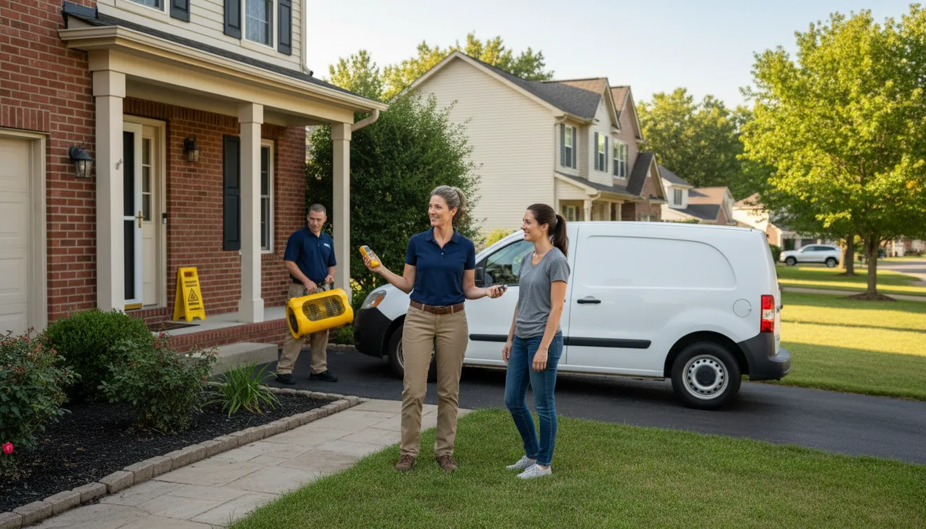Water restoration image for Dehumidification And Cleanup Services in Martensdale, IA